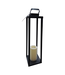44533 Fusion Black Metal LED Candle Lantern