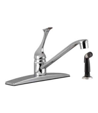 44539 Structured Flow Chrome Kitchen Faucet With Sprayer