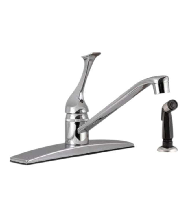 44539 Structured Flow Chrome Kitchen Faucet With Sprayer
