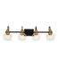44561 Xelrion 4-Light Gold Bathroom Vanity Light 29.5-in W