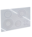 44568 KitchenAid White Touch Activated Cooktop 30"W