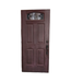 44570 Prehung 1/4 Lite 5-Panel Brown Exterior Door 36"W