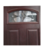 44570 Prehung 1/4 Lite 5-Panel Brown Exterior Door 36"W