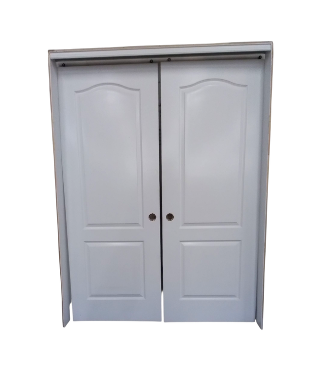 44577 White Sliding Bypass Closet Doors 60-in W