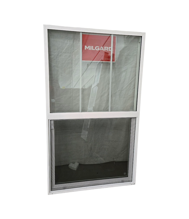 44581 Milgard White Vinyl Vertical Slider Window 35.25"W