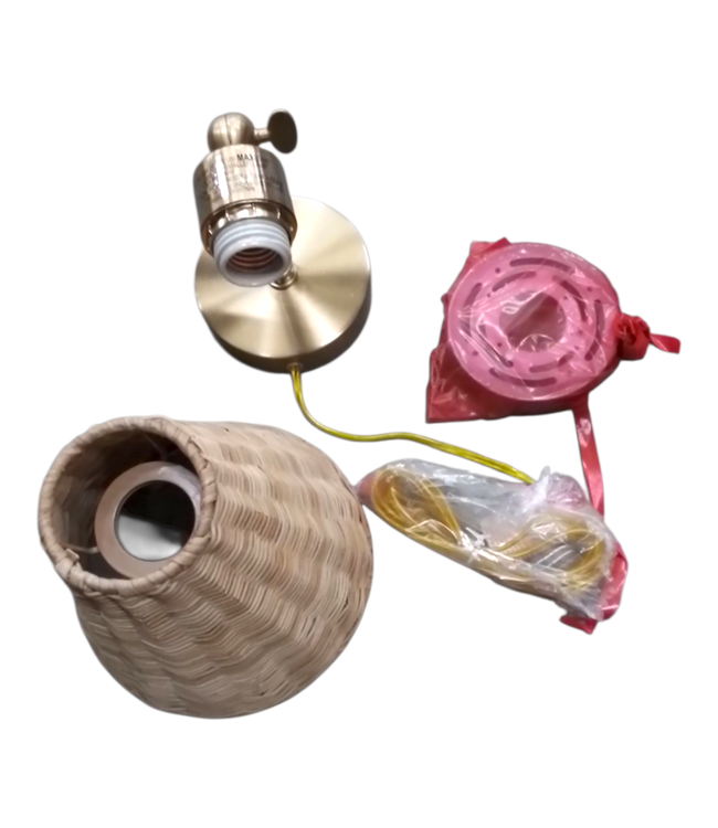 44582 Meridian Lighting 1-Light Wall Sconce in Natural Brass