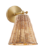 44582 Meridian Lighting 1-Light Wall Sconce in Natural Brass