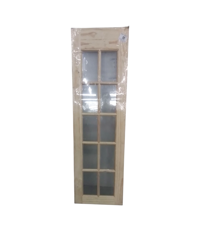 44631 Reliabilt 10-Lite Glass Pine Wood Slab Door 24"W
