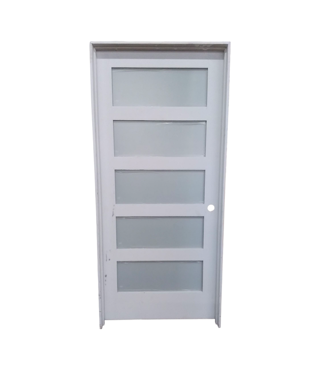 44637 Prehung Interior 5-Lite Frosted Glass Door 36"W