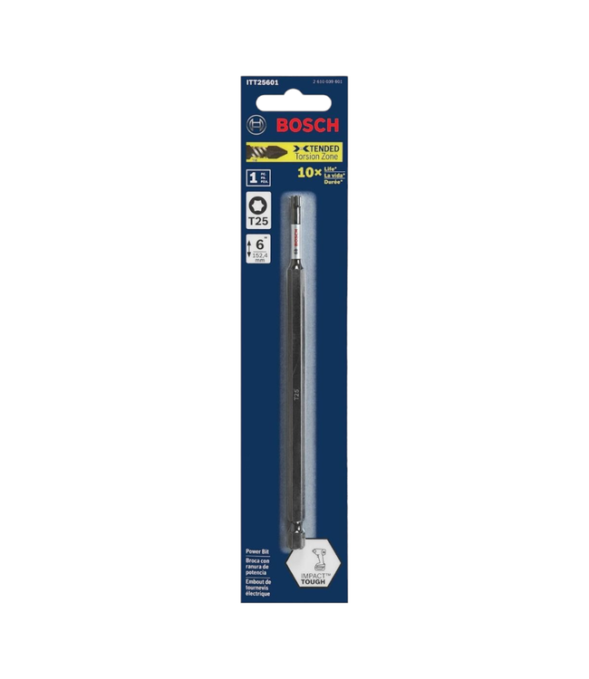 44643 Bosch 6" Torx #25 Impact Tough Screwdriving Bit