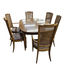 44710 Extendable Dining Poker Table & 7 Chairs