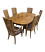 44710 Extendable Dining Poker Table & 7 Chairs