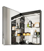 44723 Toolkiss Black Aluminum Lighted Medicine Cabinet