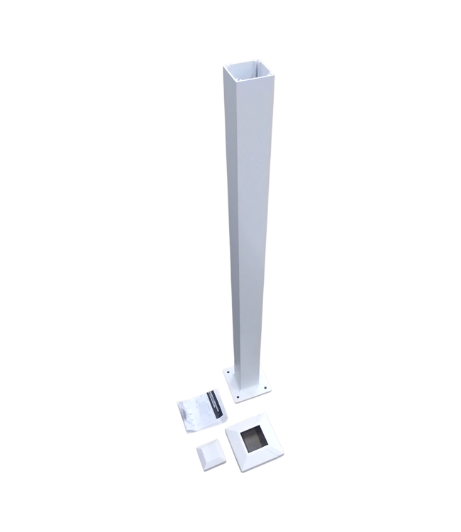 44726 Deckorators Textured White Aluminum Deck Post