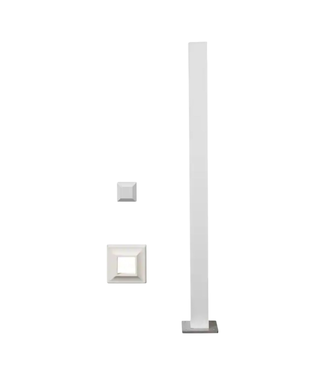 44726 Deckorators Textured White Aluminum Deck Post