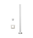 44726 Deckorators Textured White Aluminum Deck Post