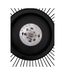 44729 Golden Lighting Matte Black 24" FLush Mount
