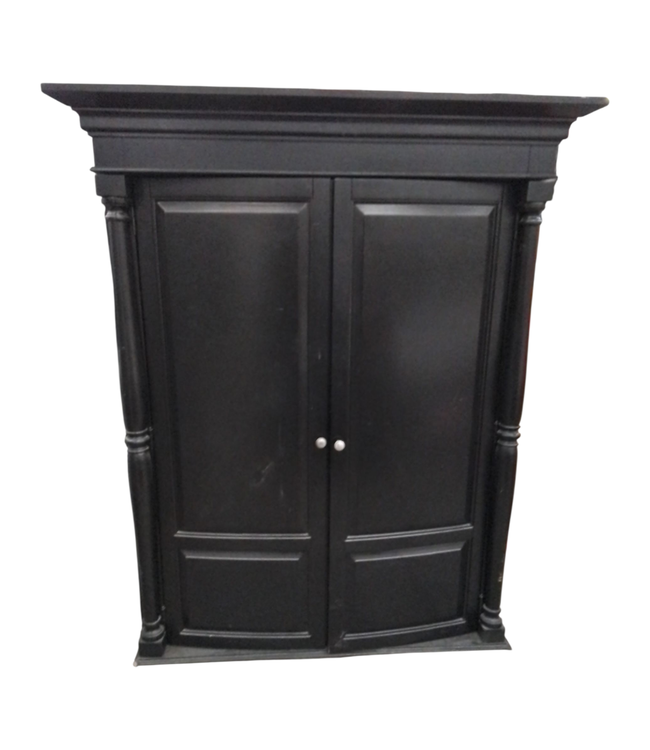 44731 2 Piece Black Armoire