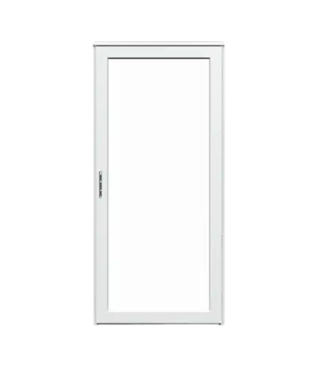 44741 Larson Platinum White Linen Fullview Storm Door 36"W