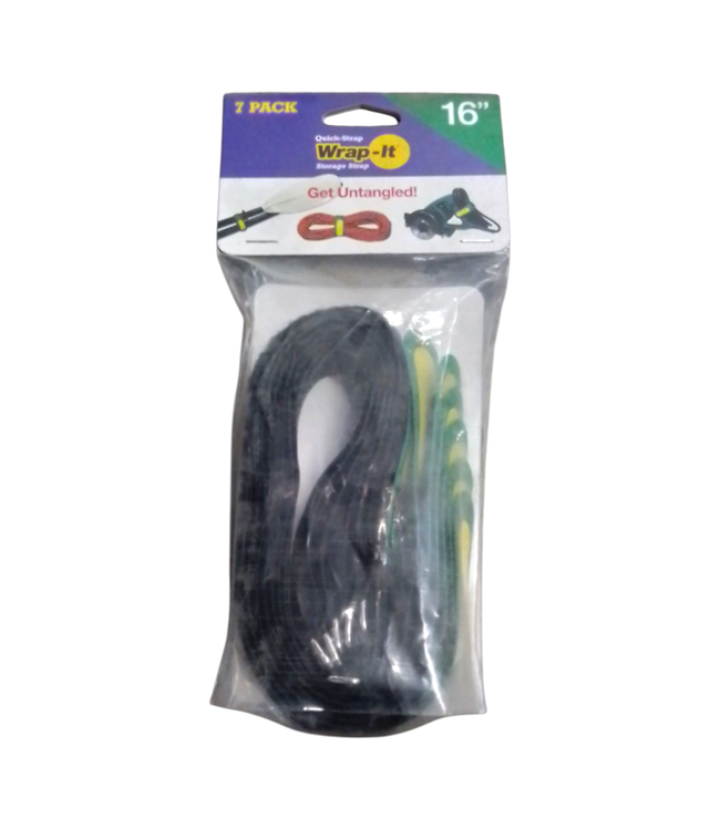 44756 Wrap-It Quick Strap 16-In Green Storage Straps 7-Pack