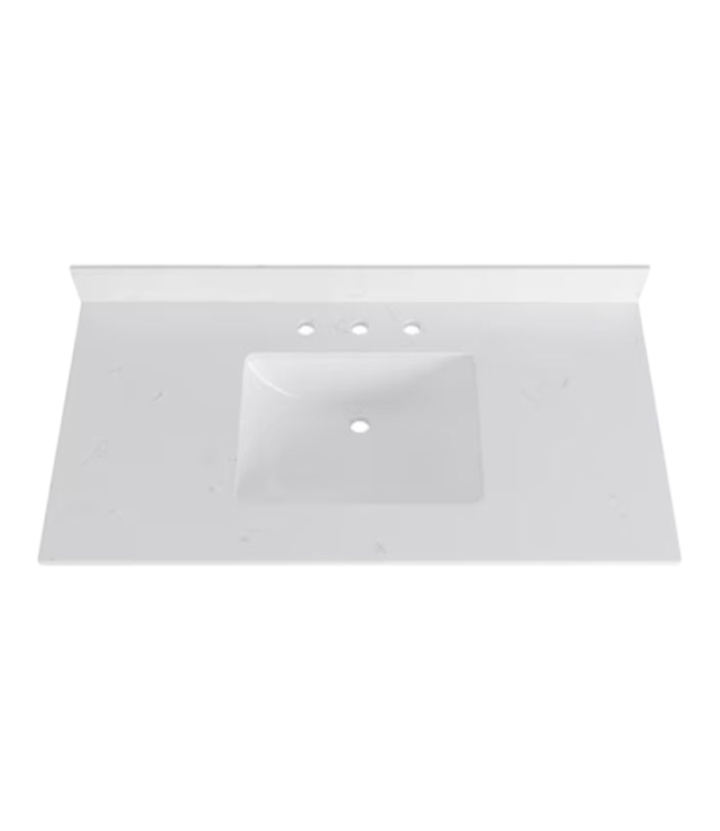 44761 Deluxe Living Carrera White Undermount Vanity Top