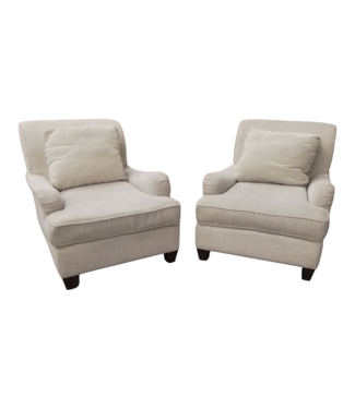 44806 Barrett Furniture 2 Matching Cream Arm Chairs