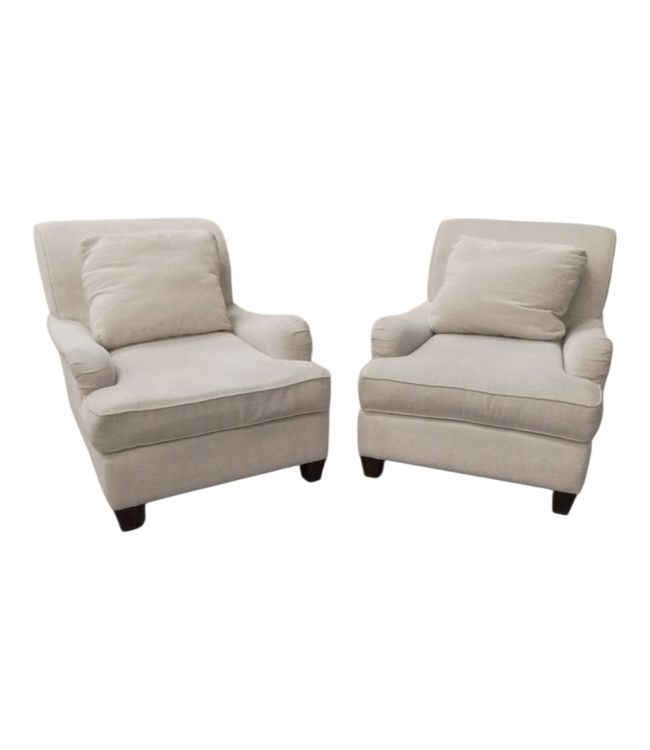 44806 Barrett Furniture 2 Matching Cream Arm Chairs