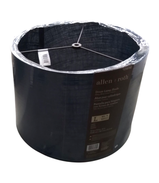 44818 Allen + Roth Navy Fabric drum Lamp Shade 10" x 15"