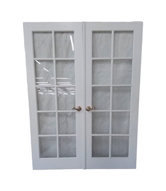 44820 White Full-Lite Interior French Doors 60"W