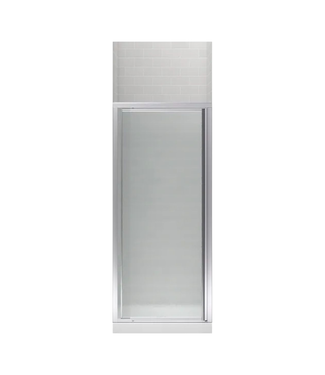 44934 Sterling Deluxe Silver Framed Pivot Shower Door