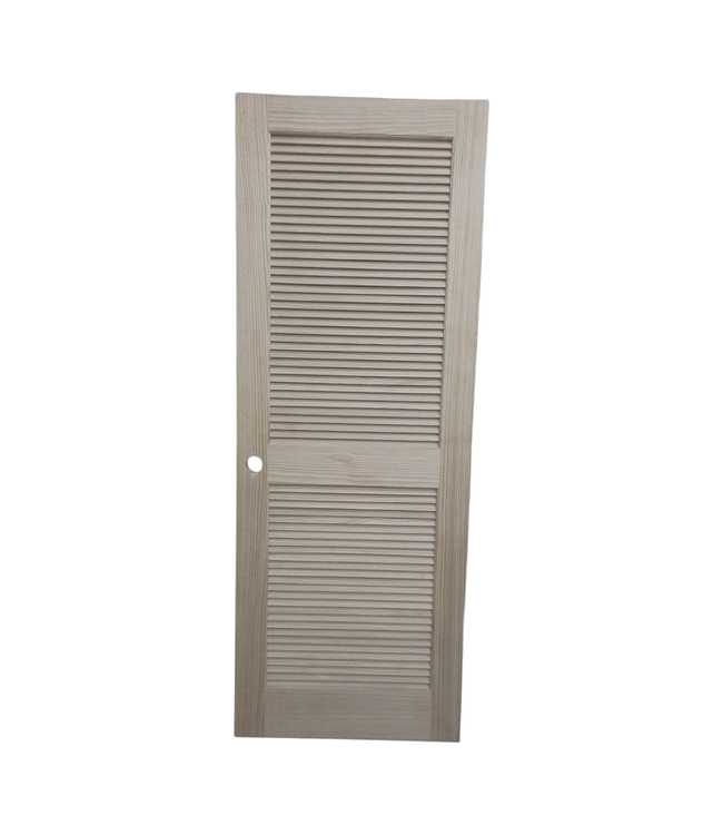 44942 Unfinished Fir Left Hand Louver Interior Door 30"W