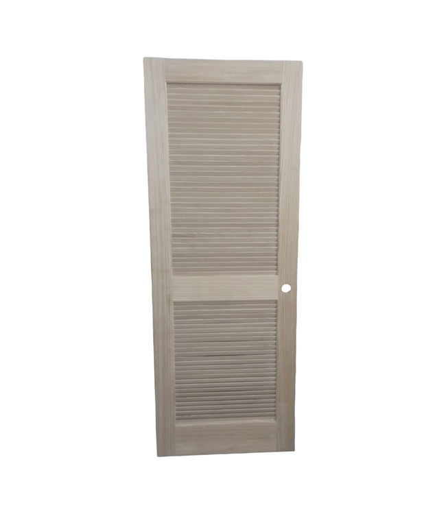 44942 Unfinished Fir Left Hand Louver Interior Door 30"W