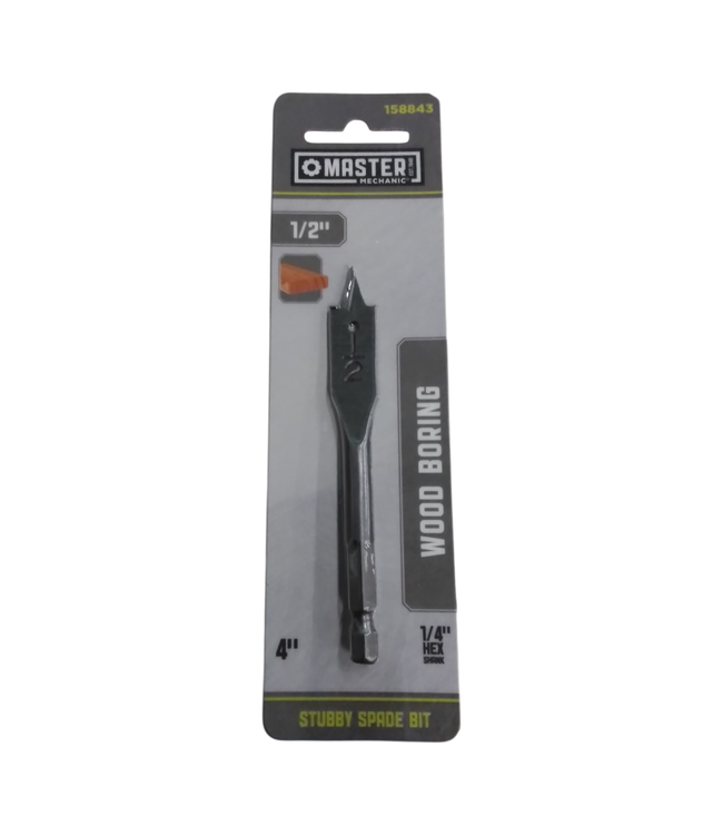 45007 Master Mechanic Wood Boring Spade Drill Bit 1/2" x 4"