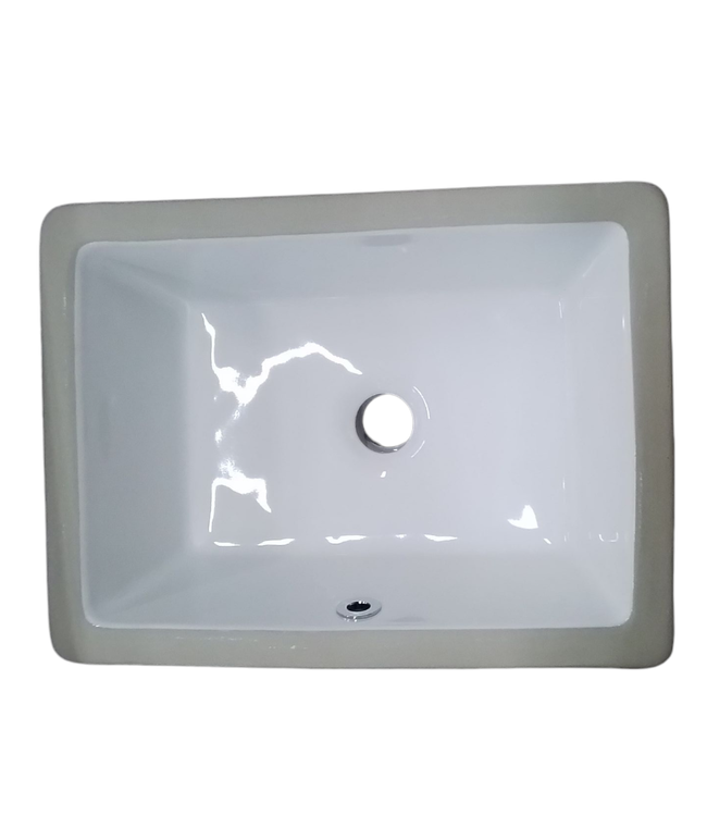 45054 White Undermount Porcelain Ceramic Bathroom Sink