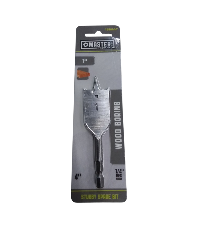 45089 Master Mechanic Wood Boring Spade Drill Bit 1" x 4"