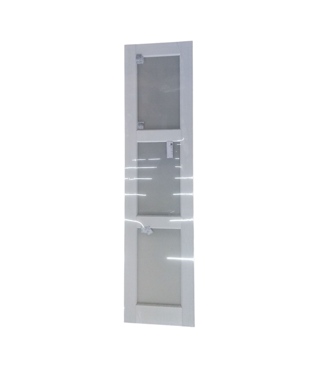 45092 White Interior 3-Glass Panel Slab Door 24"W