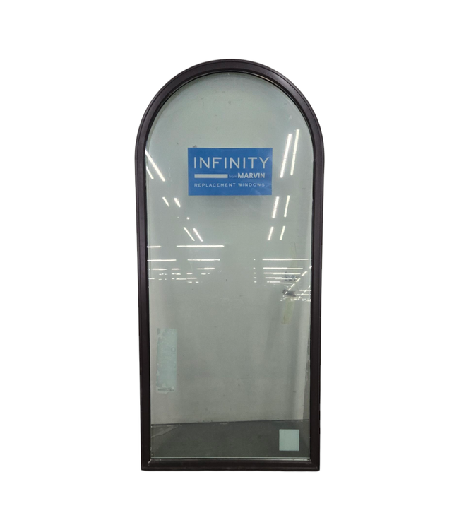 45091 Black Aluminum Arched Top Fixed Window 35.125"W