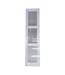45092 White Interior 3-Glass Panel Slab Door 24"W