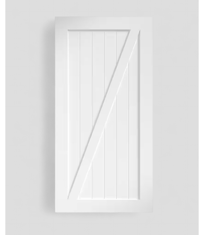 45360 EightDoors White Z-Frame Single Barn Door 36"W x 96"H