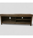 45445 Knotty Pine Walnut Stained Long TV Stand