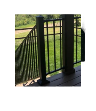 45725 Cinch Satin Black Steel Rail Corner Post 40"H