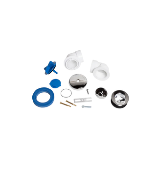 45757 1-1/2-in PVC Bathtub Half Pack with Chrome Trim