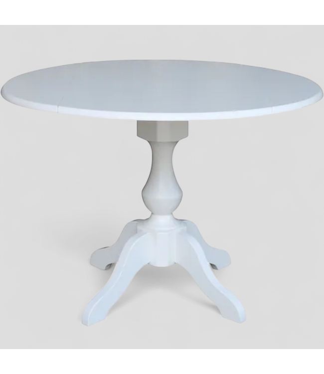 45781 International Concepts White Round Wood Dining Table