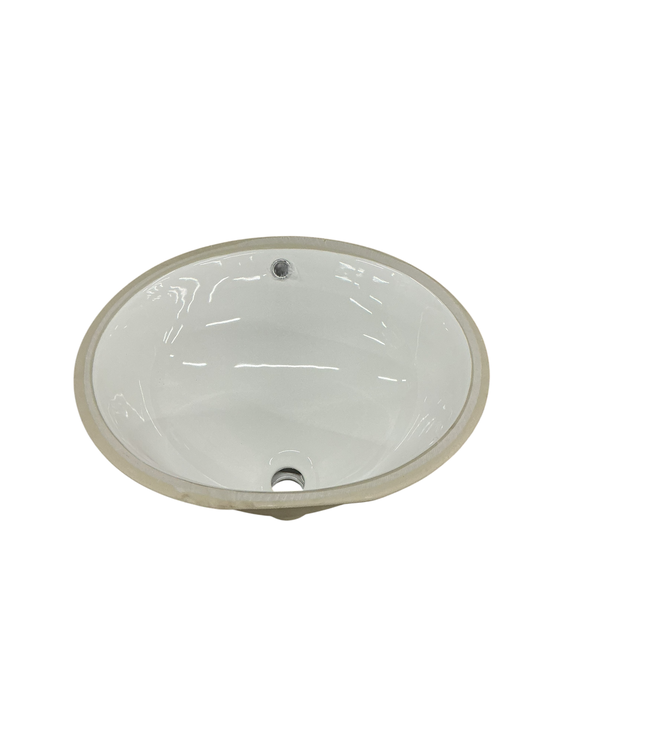 45904 Porcelain Oval Undermount Vessel Sink 17"W