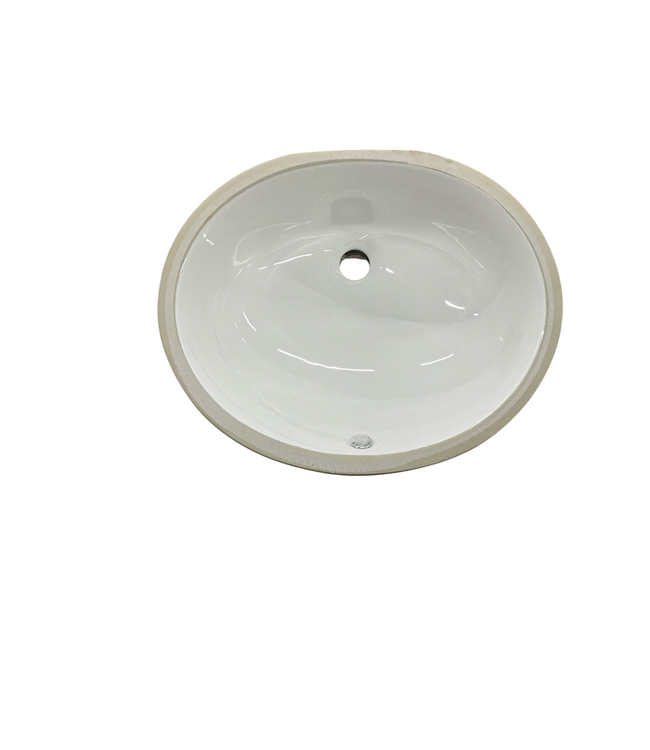 45904 Porcelain Oval Undermount Vessel Sink 17"W