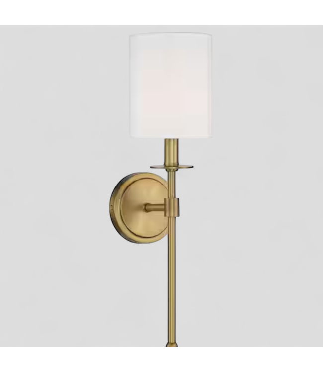 45970 Savory House 1-Light Natural Brass Wall Sconce