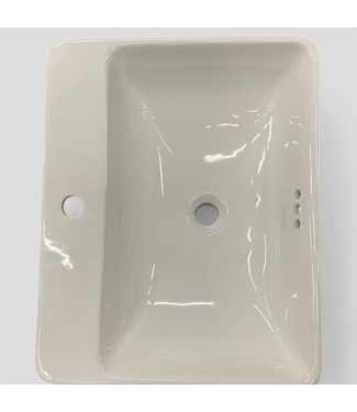 46001 Kohler Vox Rectangle Vessel White Bathroom Sink