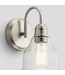 46112 Kichler Avery 1-Light Brushed Nickel Vintage Vanity Light