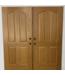 46150 Classic 4-Panel Fiberglass Entryway French Doors 73"W