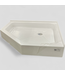 46162 Vigo White Reversible Drain Shower Base 38" x 38"